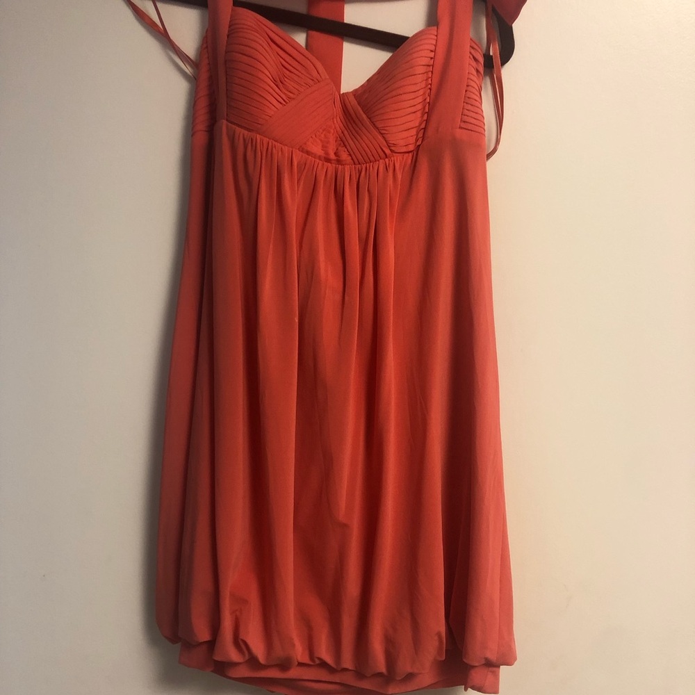 Adorable pink/coral halter party dress